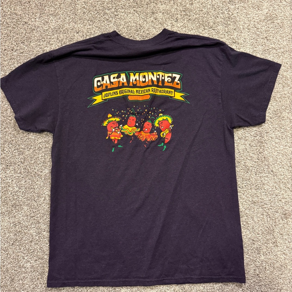 Casa Montez TShirt  Mens Large purple Replacement Employee Work Uniform Workwear - Picture 2 of 9